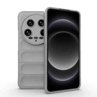 For Xiaomi 14 Ultra Magic Shield TPU + Flannel Phone Case(Grey)