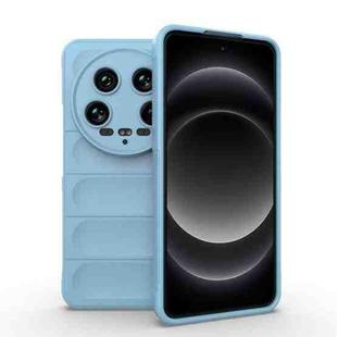 For Xiaomi 14 Ultra Magic Shield TPU + Flannel Phone Case(Light Blue)