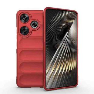 For Xiaomi Redmi Turbo 3 5G Magic Shield TPU + Flannel Phone Case(Red)