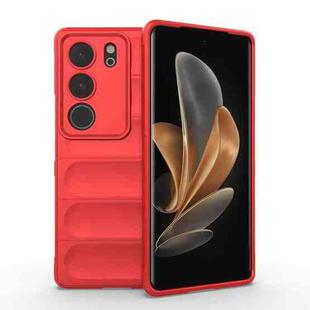 For vivo S17 Magic Shield TPU + Flannel Phone Case(Red)