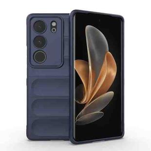 For vivo S17 Magic Shield TPU + Flannel Phone Case(Dark Blue)