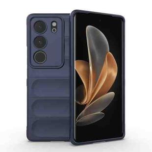 For vivo S17 Pro Magic Shield TPU + Flannel Phone Case(Dark Blue)