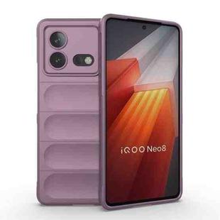 For vivo iQOO Neo8 Magic Shield TPU + Flannel Phone Case(Purple)