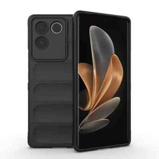 For vivo S17e Magic Shield TPU + Flannel Phone Case(Black)