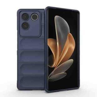 For vivo S17e Magic Shield TPU + Flannel Phone Case(Dark Blue)
