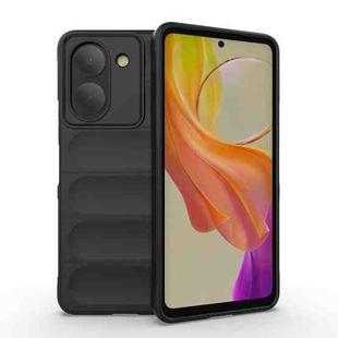 For vivo Y36 4G Magic Shield TPU + Flannel Phone Case(Black)