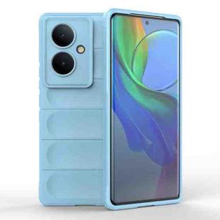 For vivo Y78+ Global Magic Shield TPU + Flannel Phone Case(Light Blue)