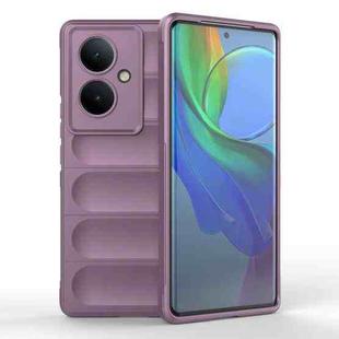 For vivo Y78+ Global Magic Shield TPU + Flannel Phone Case(Purple)