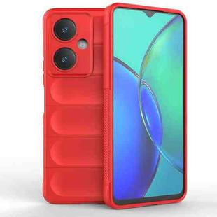 For vivo Y27 4G Global Magic Shield TPU + Flannel Phone Case(Red)