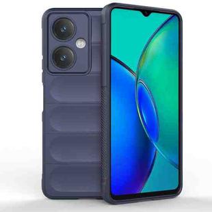 For vivo Y27 4G Global Magic Shield TPU + Flannel Phone Case(Dark Blue)