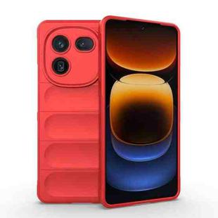 For vivo iQOO 12 5G Magic Shield TPU + Flannel Phone Case(Red)