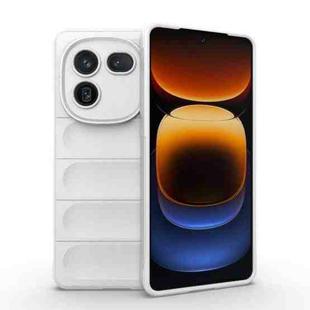 For vivo iQOO 12 5G Magic Shield TPU + Flannel Phone Case(White)