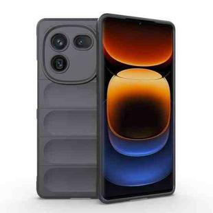 For vivo iQOO 12 Pro 5G Magic Shield TPU + Flannel Phone Case(Dark Grey)