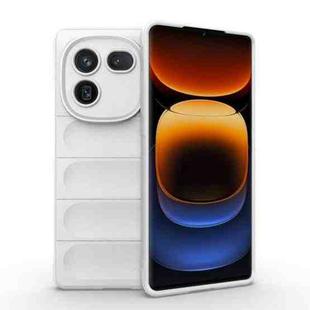 For vivo iQOO 12 Pro 5G Magic Shield TPU + Flannel Phone Case(White)