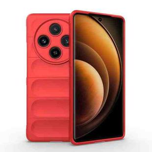 For vivo X100 5G Magic Shield TPU + Flannel Phone Case(Red)