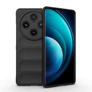 For vivo X100 Pro 5G Magic Shield TPU + Flannel Phone Case(Black)