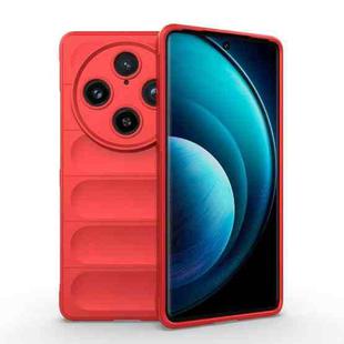 For vivo X100 Pro 5G Magic Shield TPU + Flannel Phone Case(Red)