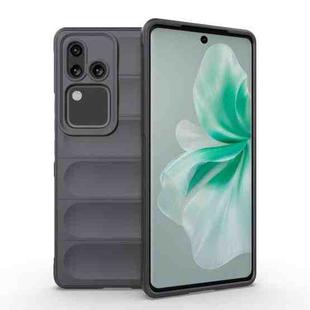 For vivo S18 5G Magic Shield TPU + Flannel Phone Case(Black)