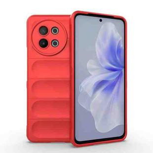 For vivo S18E 5G Magic Shield TPU + Flannel Phone Case(Red)