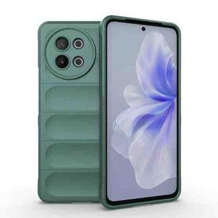 For vivo S18E 5G Magic Shield TPU + Flannel Phone Case(Dark Green)