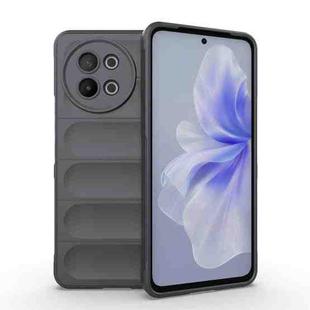 For vivo S18E 5G Magic Shield TPU + Flannel Phone Case(Dark Grey)