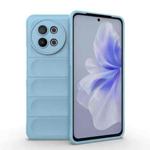 For vivo S18E 5G Magic Shield TPU + Flannel Phone Case(Light Blue)