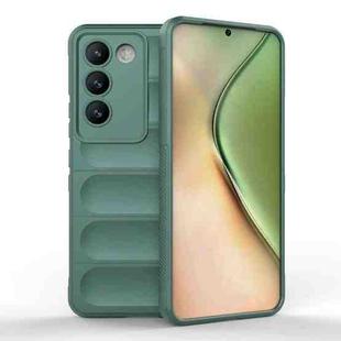 For vivo Y200E 5G Global / Y100 5G IDN Magic Shield TPU + Flannel Phone Case(Dark Green)
