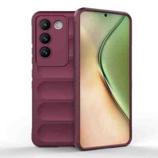 For vivo Y200E 5G Global / Y100 5G IDN Magic Shield TPU + Flannel Phone Case(Wine Red)