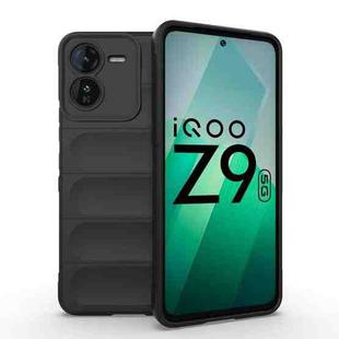 For vivo iQOO Z9 5G Magic Shield TPU + Flannel Phone Case(Black)