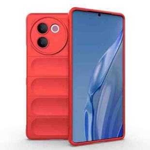 For vivo V30e 5G Global Magic Shield TPU + Flannel Phone Case(Red)
