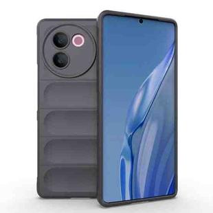 For vivo V30e 5G Global Magic Shield TPU + Flannel Phone Case(Dark Grey)