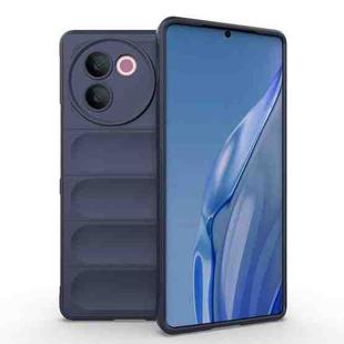 For vivo V30e 5G Global Magic Shield TPU + Flannel Phone Case(Dark Blue)