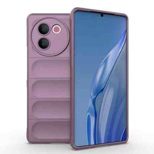 For vivo V30e 5G Global Magic Shield TPU + Flannel Phone Case(Purple)