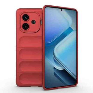 For vivo iQOO Z9 Turbo 5G Magic Shield TPU + Flannel Phone Case(Red)