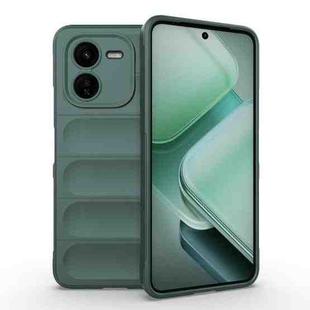 For vivo iQOO Z9X 5G Magic Shield TPU + Flannel Phone Case(Dark Green)