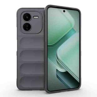 For vivo iQOO Z9X 5G Magic Shield TPU + Flannel Phone Case(Dark Grey)