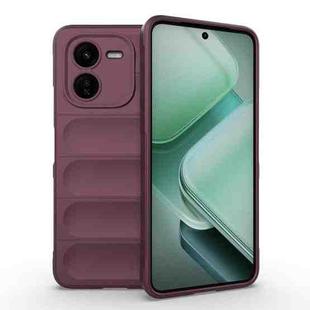 For vivo iQOO Z9X 5G Magic Shield TPU + Flannel Phone Case(Wine Red)