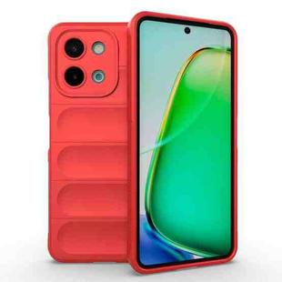 For vivo Y28 4G Magic Shield TPU + Flannel Phone Case(Red)