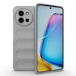 For vivo T3X 5G Global Magic Shield TPU + Flannel Phone Case(Grey)