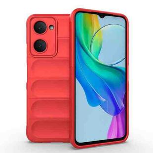 For vivo T3 Lite 5G India / Y28s Global Magic Shield TPU + Flannel Phone Case(Red)