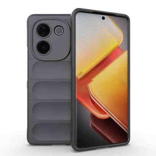 For vivo iQOO Z9s Pro India Magic Shield TPU + Flannel Phone Case(Dark Grey)