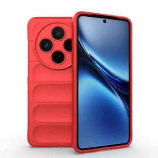 For vivo X200 Magic Shield TPU + Flannel Phone Case(Red)