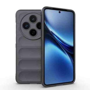 For vivo X200 Magic Shield TPU + Flannel Phone Case(Dark Grey)