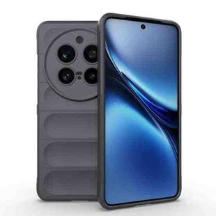 For vivo X200 Pro Magic Shield TPU + Flannel Phone Case(Dark Grey)