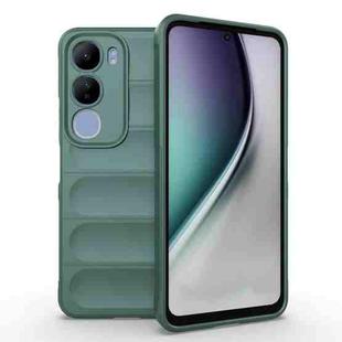 For vivo Y29 5G / Y19s 4G Magic Shield TPU + Flannel Phone Case(Dark Green)