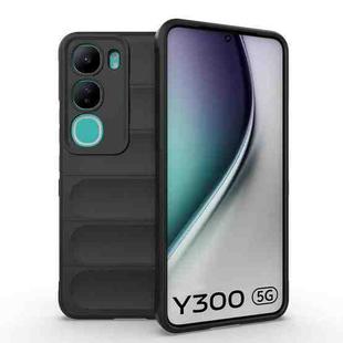 For vivo Y300 5G India / V40 Lite IDN Magic Shield TPU + Flannel Phone Case(Black)