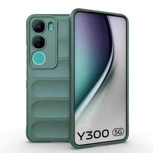 For vivo Y300 5G India / V40 Lite IDN Magic Shield TPU + Flannel Phone Case(Dark Green)