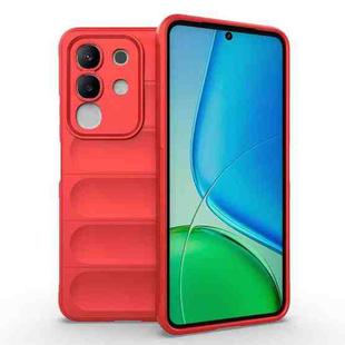 For vivo Y29 4G Global / T4x 5G Magic Shield TPU + Flannel Phone Case(Red)