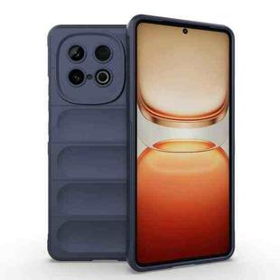 For vivo iQOO Z10 Turbo 5G Magic Shield TPU + Flannel Phone Case(Dark Blue)