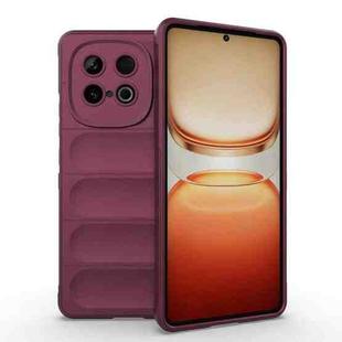 For vivo iQOO Z10 Turbo 5G Magic Shield TPU + Flannel Phone Case(Wine Red)
